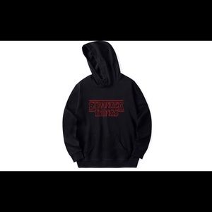 Black and red Stranger Things hoodie
